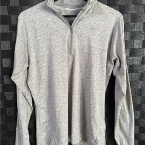 Nike Gray Zip Up Sweater with Stand-Up Collar xl
